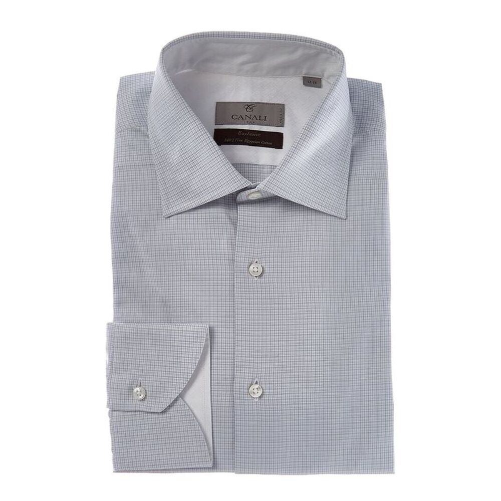 Canali Mens  Dress Shirt, Blue